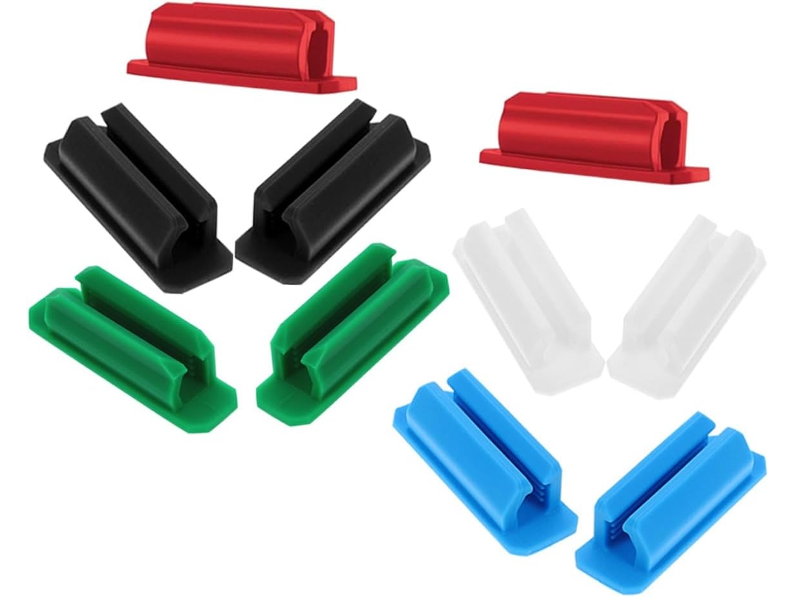 Conjunto De 10 Clipes Silicone Autoadesivos Para Organizar Canetas E Lápis Na Mesa Organizador Leve Fácil Transportar