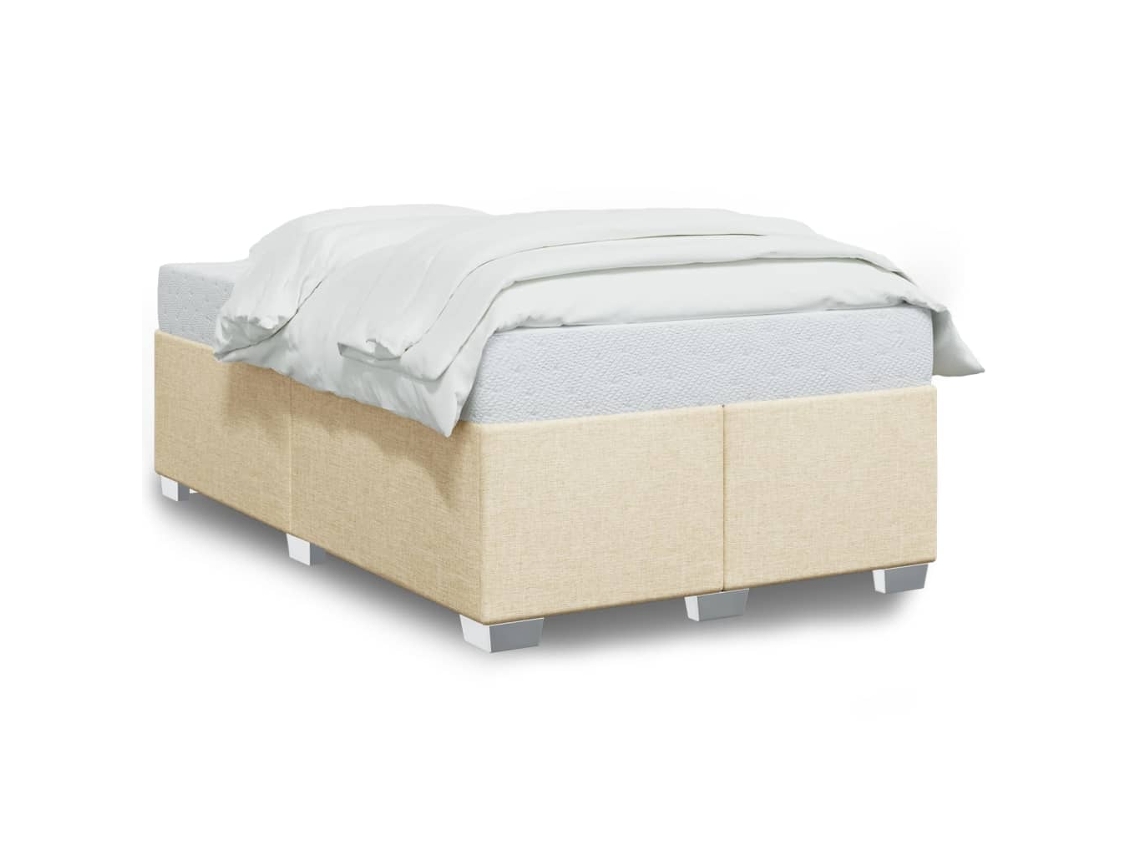 Bed Frame, Bed Frames Vidaxl Creme Tecido (120 X 200 Cm)