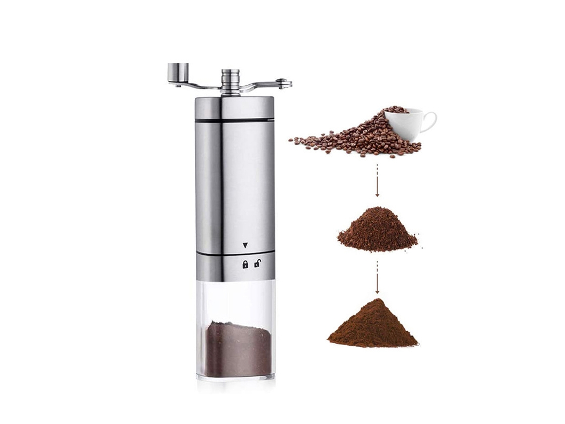 Moedor De Café Manual Em Aço Inoxidável Brilvibera
