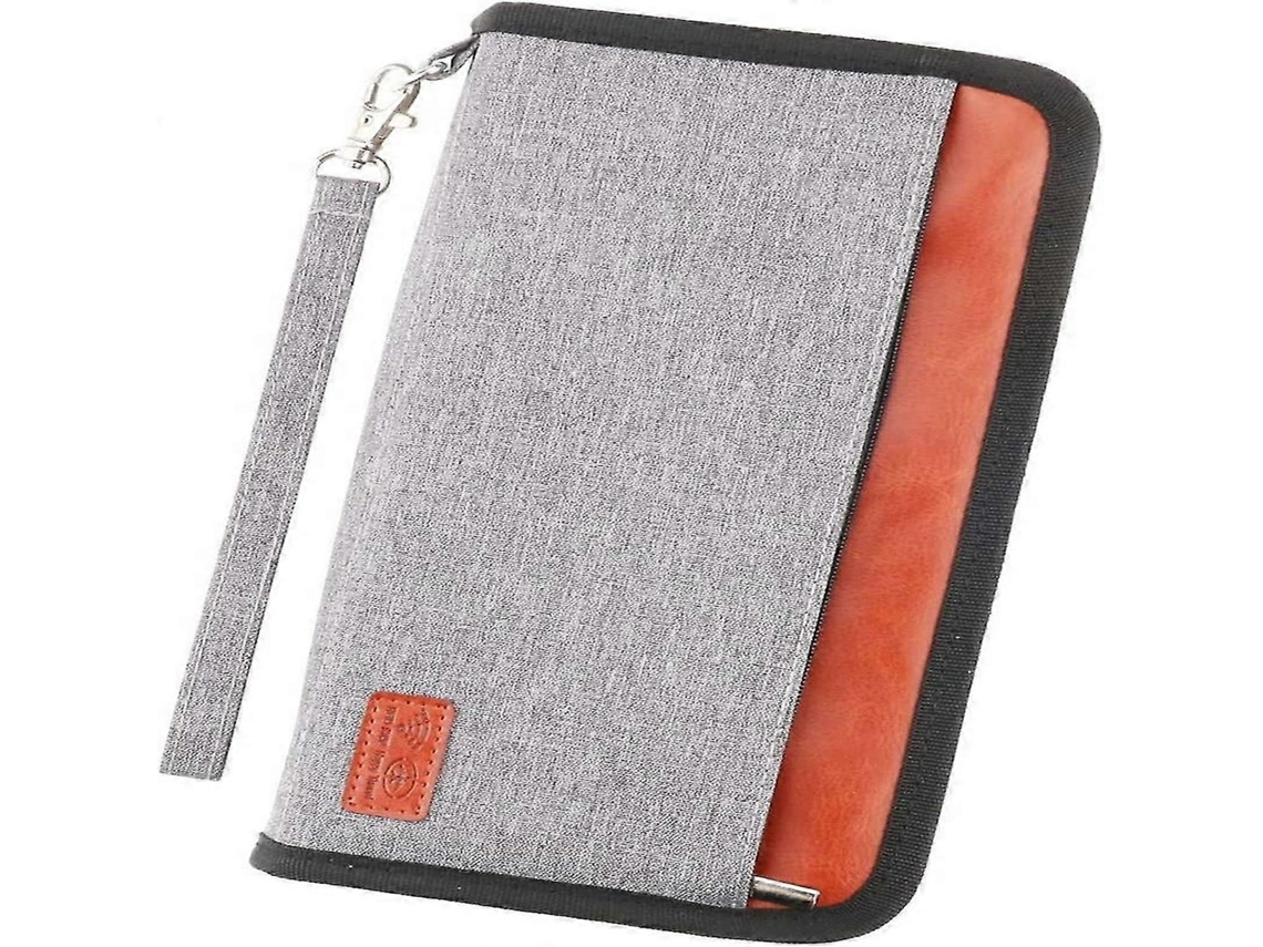 Carteira De Viagem Familiar Para Passaporte, Porta-passaporte, Carteira De Identidade E Cartão Crédito Com Bloqueio Rfid À Prova D'água