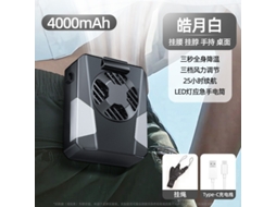 4000mah usb Ventilador de Cintura de Suspensão Vento Forte Longa Duração Pode Ser Pendurado no Pescoço MDUG (branco)