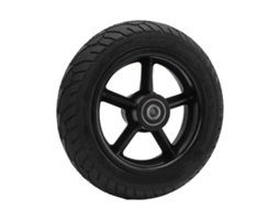 Roda maciça 2026 para patinete elétrico, pneu de borracha e plástico maciço 200x50, acessório de reposição em aço.