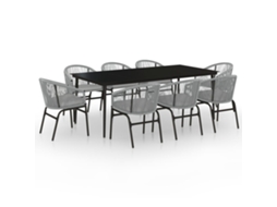 Dining Set, Dining Sets Vidaxl Cinzeto Pvc (200 Cm Table Length)