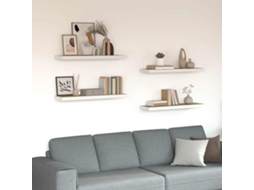 Vidaxl Prateleiras Parede 4pcs 90x23,5x3,8 Cm Mdf Cor Carvalho/branco