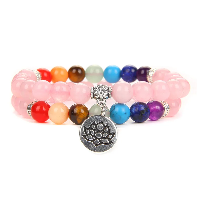 Pulseira De Lótus Budista Tibetana, Pulseira Amuleto De Chakra De Ioga