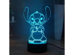 Lâmpada de noite 3D stitch LED com 16 cores, luz de mesa decorativa para quarto com S/MARCA