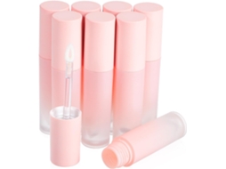 Conjunto De 8 Tubos Vazios De 3ml Para Brilho Labial, Plástico Recarregável, Degradê Rosa.