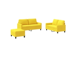 Sofa Set, Sofa Sets Vidaxl Amarelo Tecido (n/a)