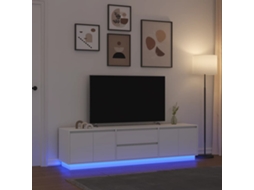 Vidaxl Móvel de Tv com Luzes Led 193,5x41x50 Cm Branco