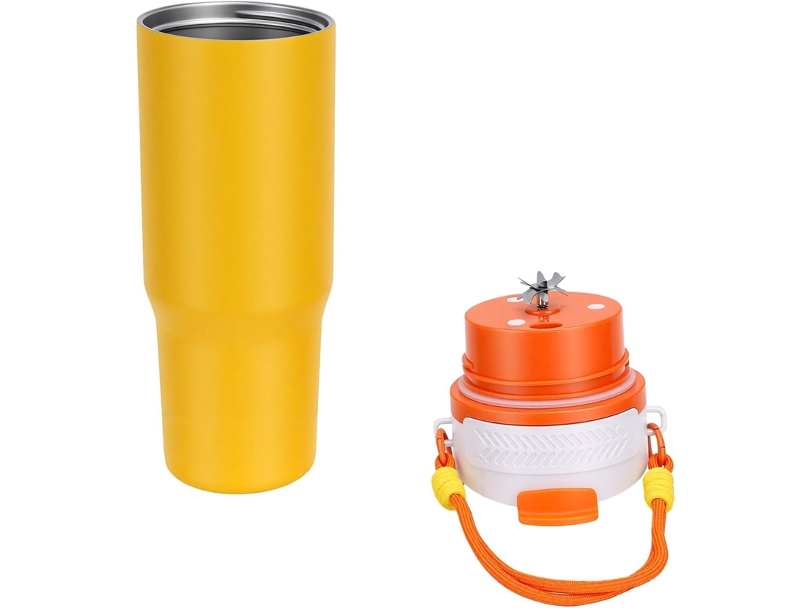 Copo Liquidificador Genérico Em Aço Inoxidável, Portátil, Recarregável Via Usb, Ideal Para Camping, Viagens E Escritório