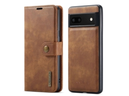 Capa De Celular Magnética De Couro Com Textura Crazy Horse Para Google Pixel 7 Dg.ming