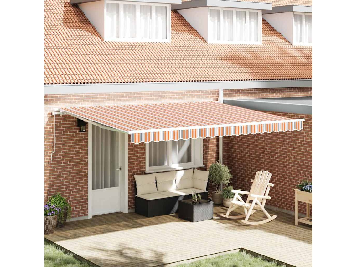 Vidaxl Toldo Retrátil Multicolor 450 X 350 X 165 Cm