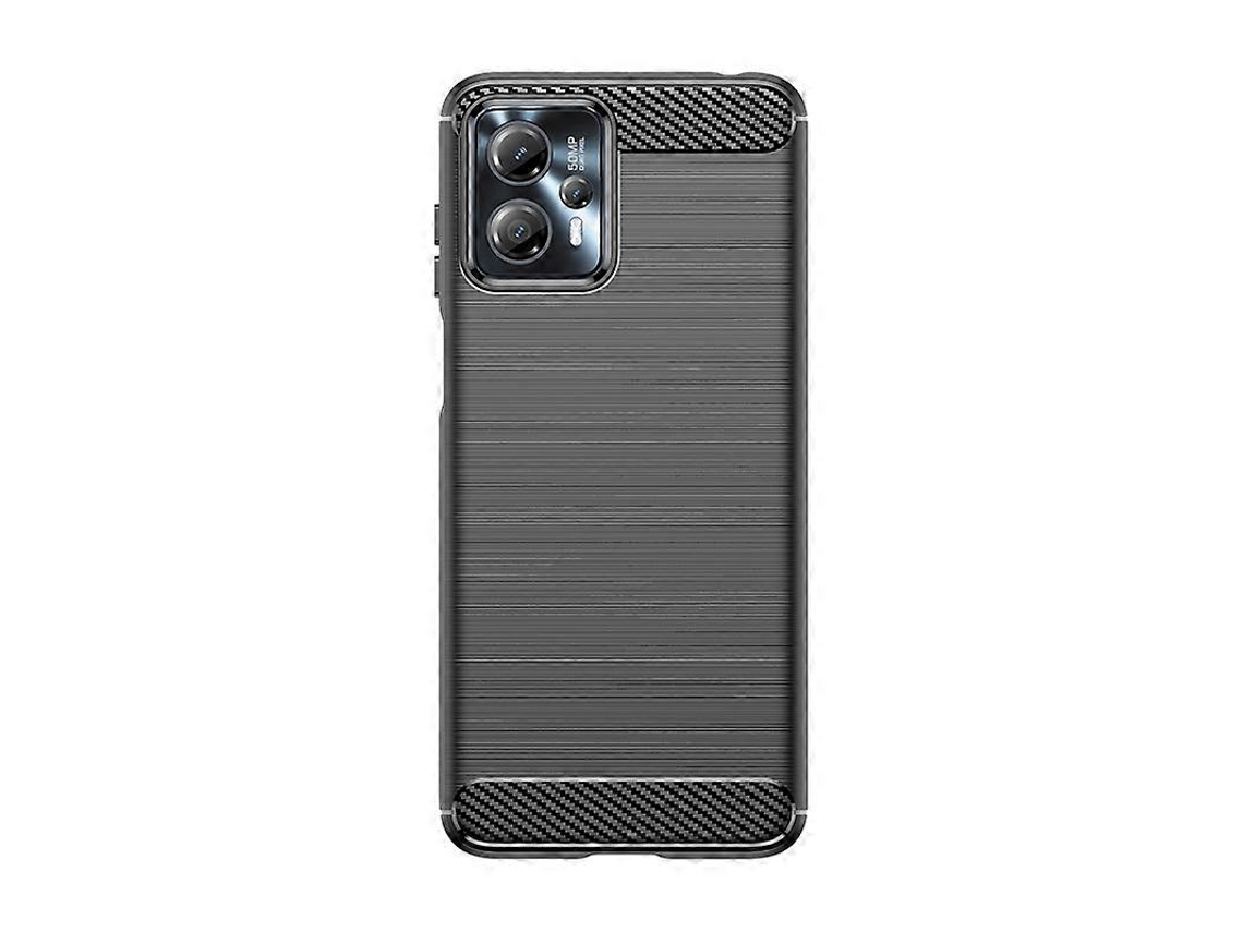 Capa De Celular De Fibra De Carbono Tpu Com Textura Escovada Para Motorola Moto G23