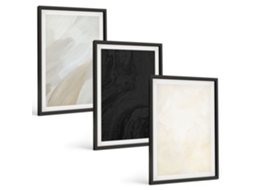Conjunto De Pinturas Estruturas, Tons, Minimalismo Espelharte (3 Peças 40x60 Cm)