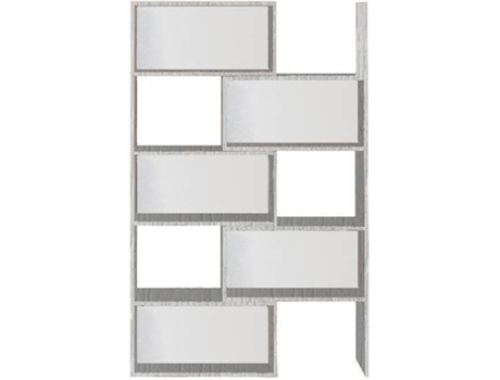 Estante  Moderno (Melamina - Castanho e Preto - 145x34x120 cm)