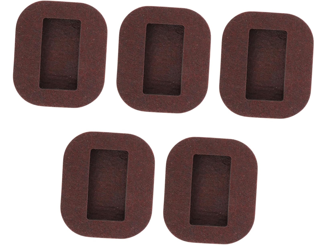 Mipcase Conjunto De 5-protetores Rodízios Para Móveis Em Feltro Marrom Superfícies Rígidas Com Redução Ruído E Proteção
