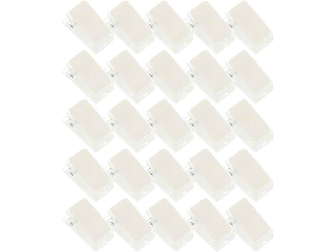 Ultechnovo Conjunto De 35-clipes Adesivos Transparentes Para Crachás, Resistentes E Duráveis Para Uso Prático Prolongado