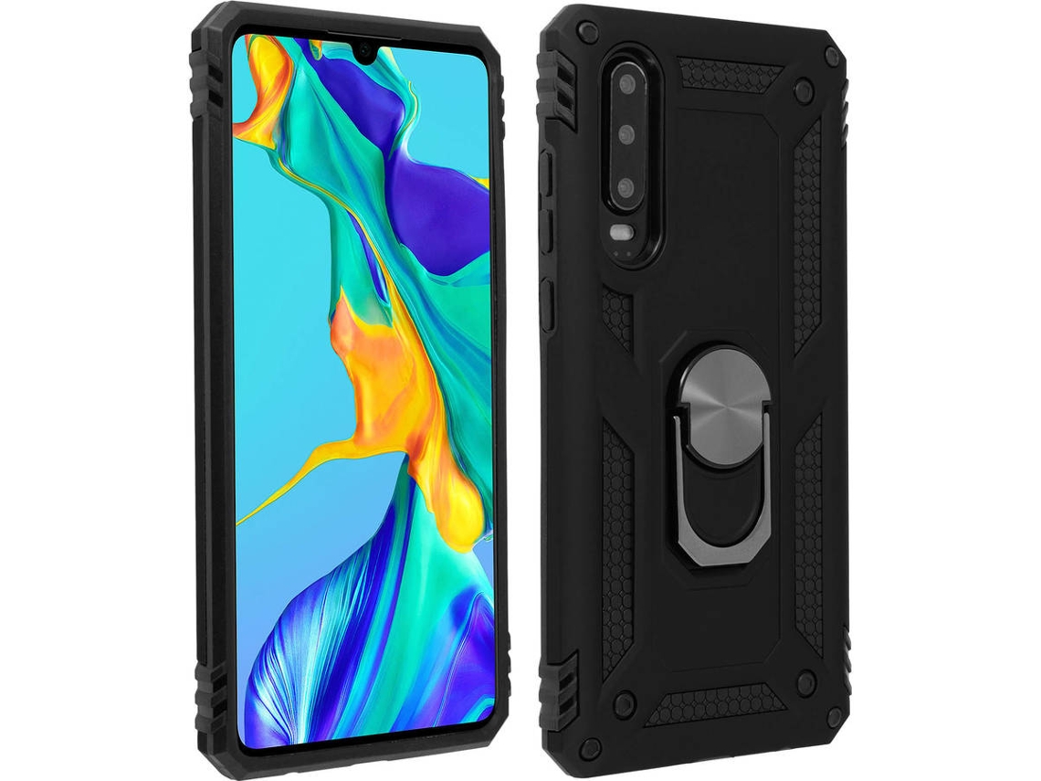 Capa Huawei P30 AVIZAR Anel Preto