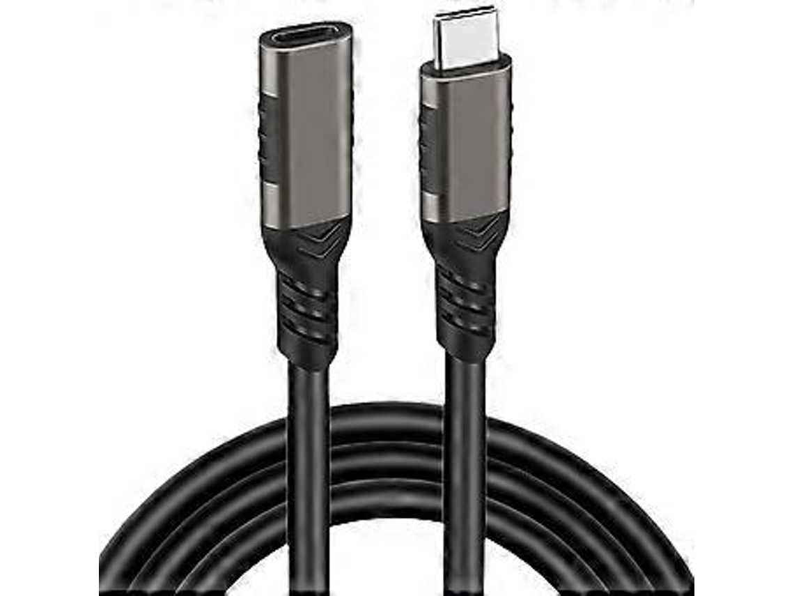 Cabo De Extensão Usb C 3.2 Gen2 Macho Para Fêmea, 4k/60hz, 5a, 100w, Extensor Usb C, Cabo De Dados De 10gbps Brilvibera