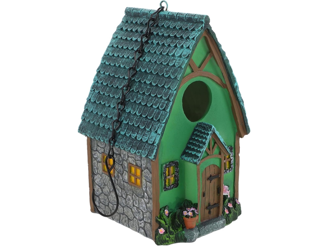 Casinha de Pássaros Inoomp em Resina para Pendurar, Casinha Pequena para Varanda e Terraço, Decoração Simples e CHABERLU