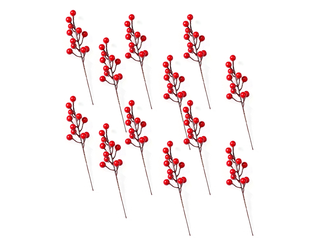 Laxiscreed Pack Com 12 Cabeças De Espuma Vermelhas Para Decoração De Natal E Inverno