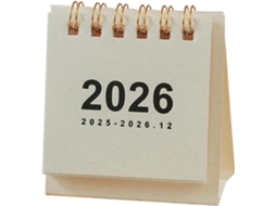 Calendário De Mesa 2026 – Planejador 12 Meses Janeiro A Dezembro,