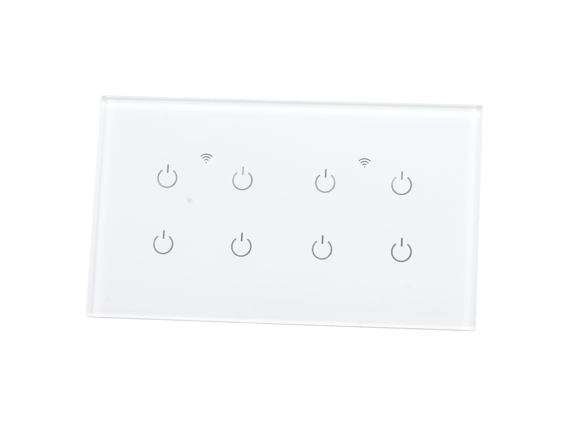 Laxiscreed Interruptor Wifi Smart Touch Para Controlo De 8 Grupos De Forma Fácil E Inteligente