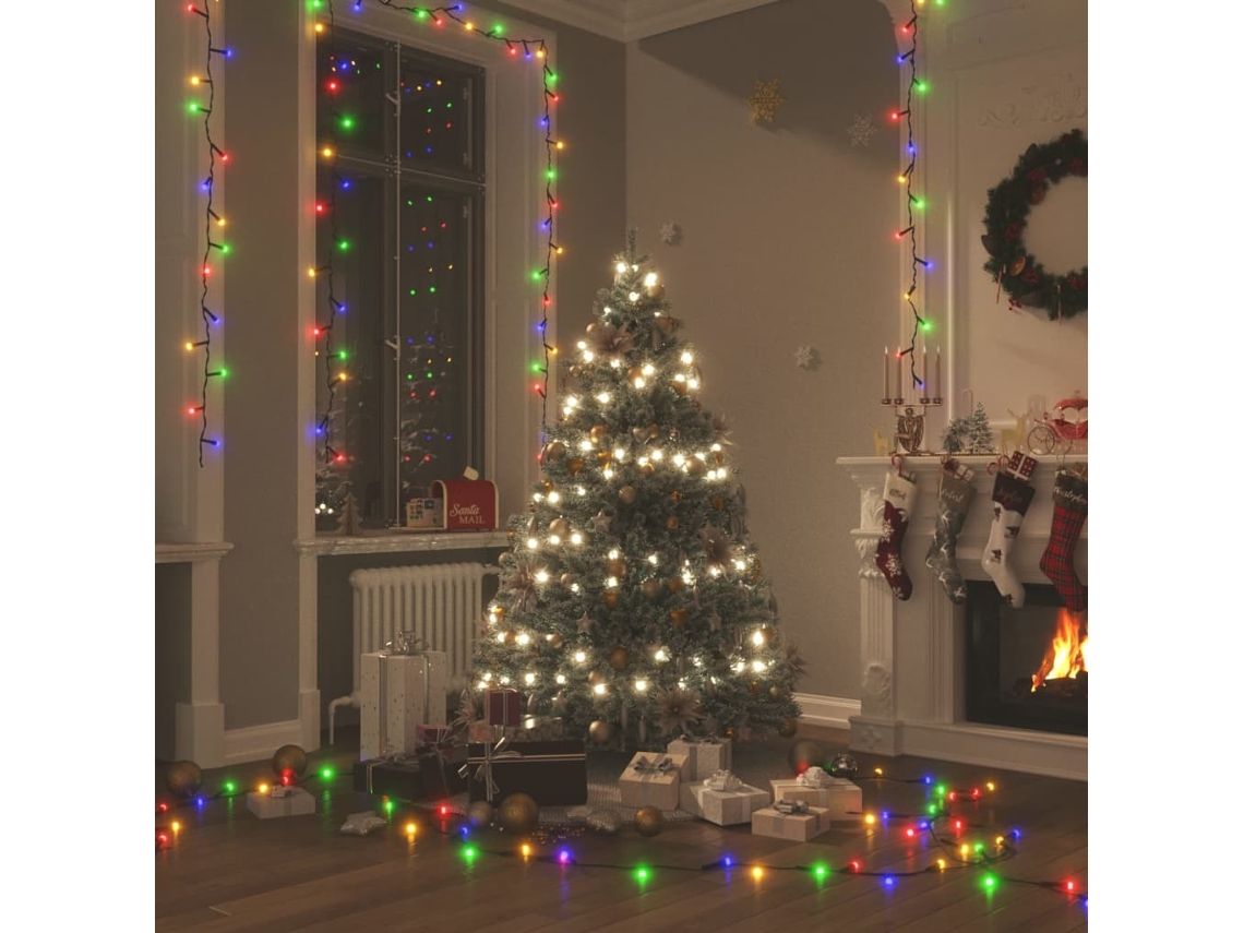 Vidaxl Cordão De Luzes Com 2000 Luzes Led 200 M Pvc Multicolorido