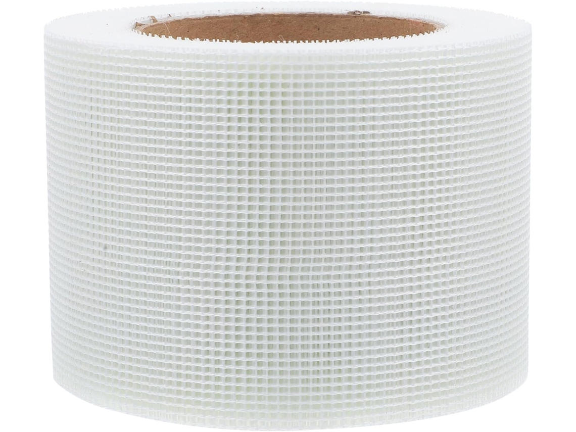 Fita Autoadesiva De Reforço Para Juntas Placas Gesso, Alta Aderência, 10cm X 30m, Adequada Para Reparos Domésticos E