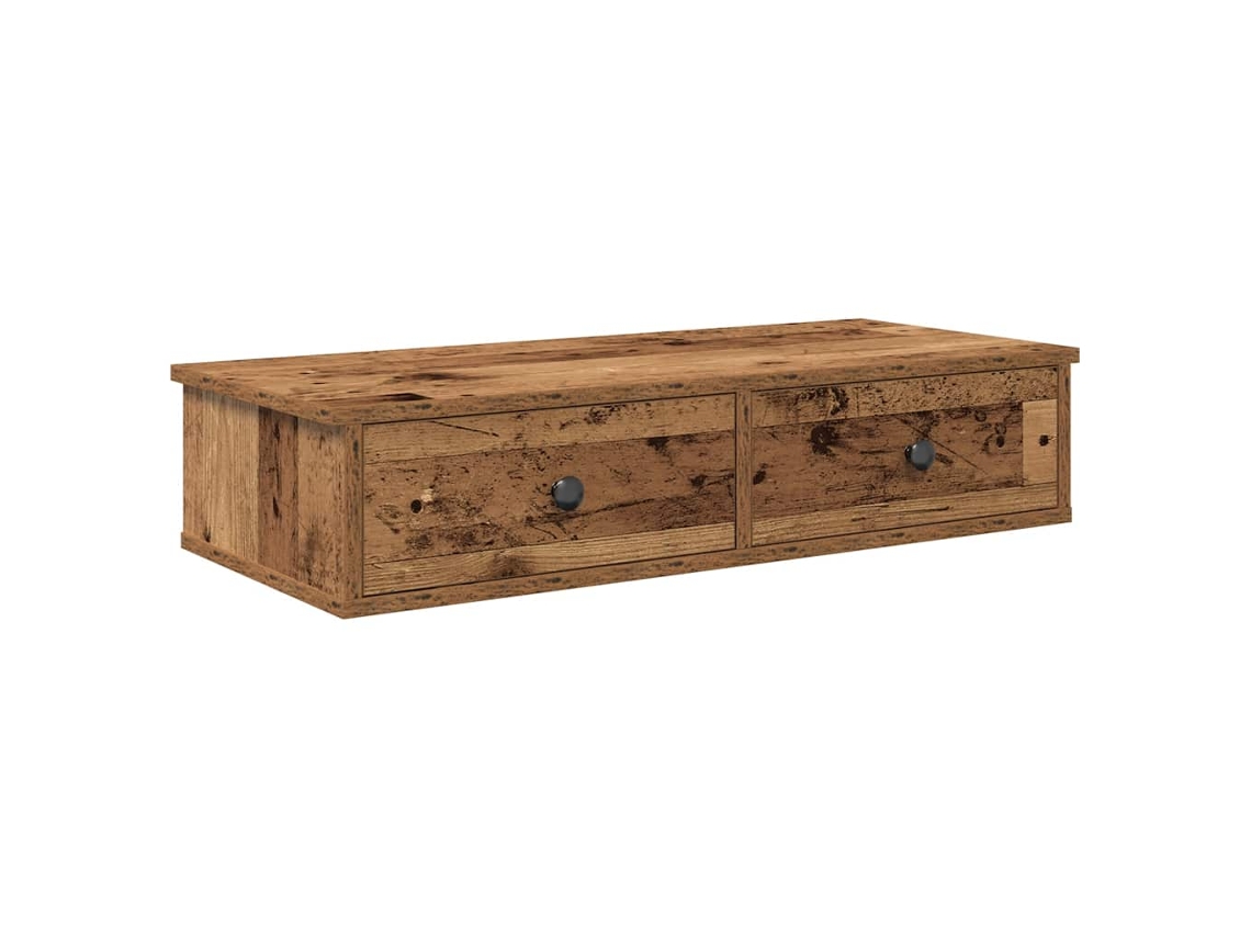 Prateleira de Parede com Gavetas em Madeira MAISON EXCLUSIVE 80x34x17 cm