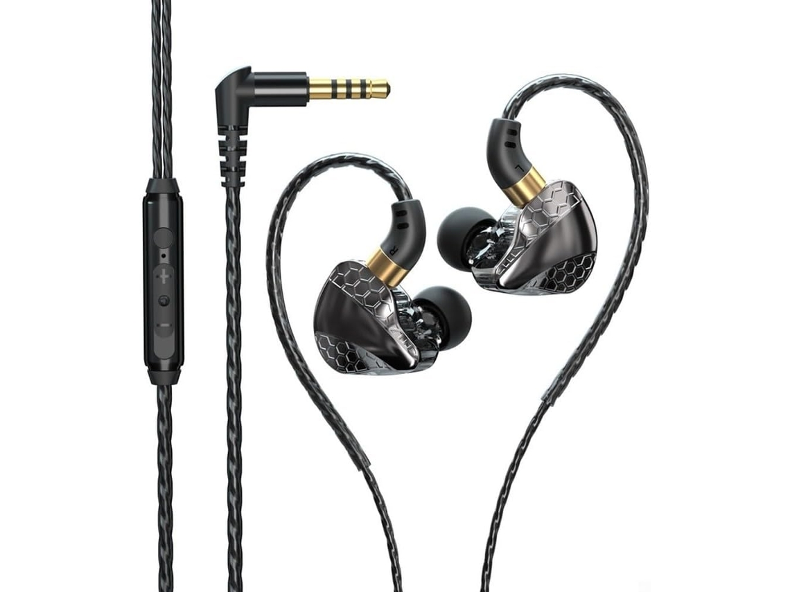 Fones De Ouvido Intra Auriculares Com Fio, Com Driver Híbrido, Cancelamento De Ruído, Ideais Para Jogos De Fps E Música