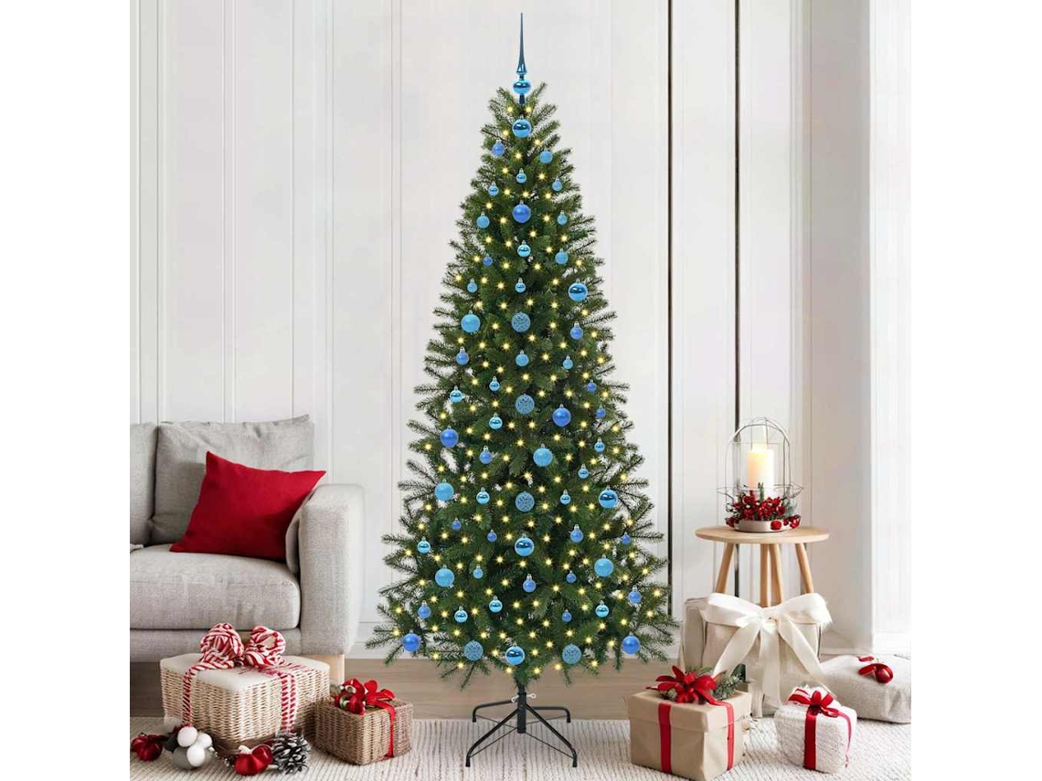 Vidaxl Árvore De Natal Artificial Verde 210 Cm Pe E Pvc