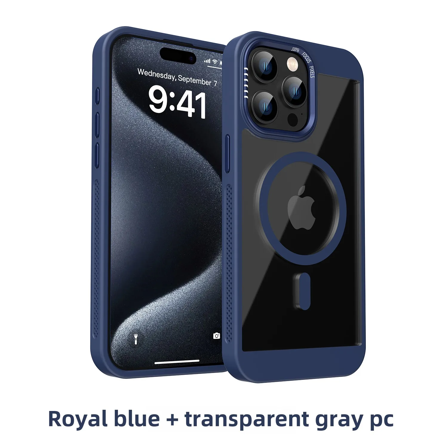 (iphone 11, Azul) Capa Protetora Translúcida Em Acrílico, Compatível Com O Sistema Magnético Magsafe.