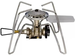 Fogão Portátil Spider com Cassete, Dobrável e com Isqueiro para Camping Ao Ar Livre. SFUSHOS