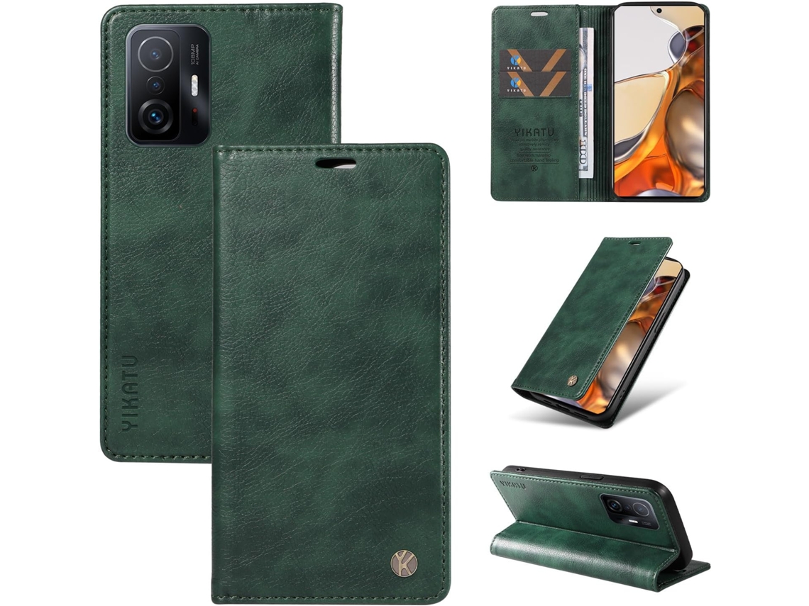 Capa Para Xiaomi 11t Pro, Capa Carteira Em Couro Pu Resistente A Impactos, Capa Dobrável Flip Resistente A Impactos