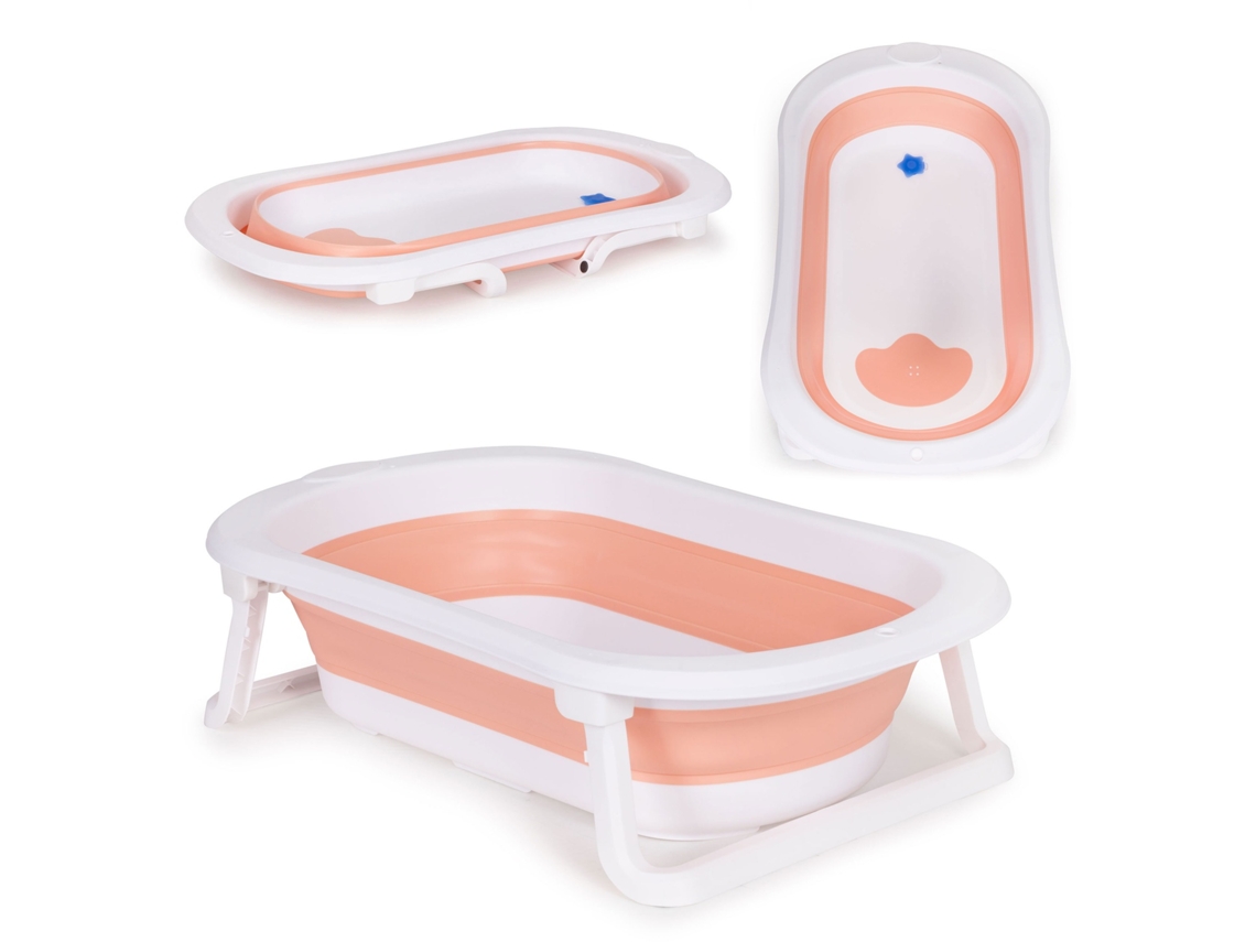 Banheira para Bebê Banheira Turística Dobrável com Ralo ECOTOYS