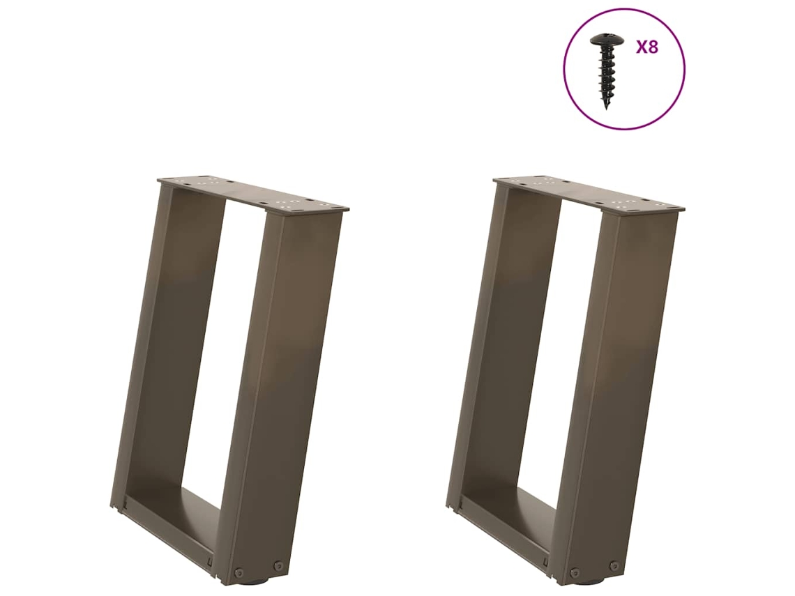 Coffee Table Leg, Coffee Table Legs Vidaxl Marrom Aço (28 X (42-43) Cm)