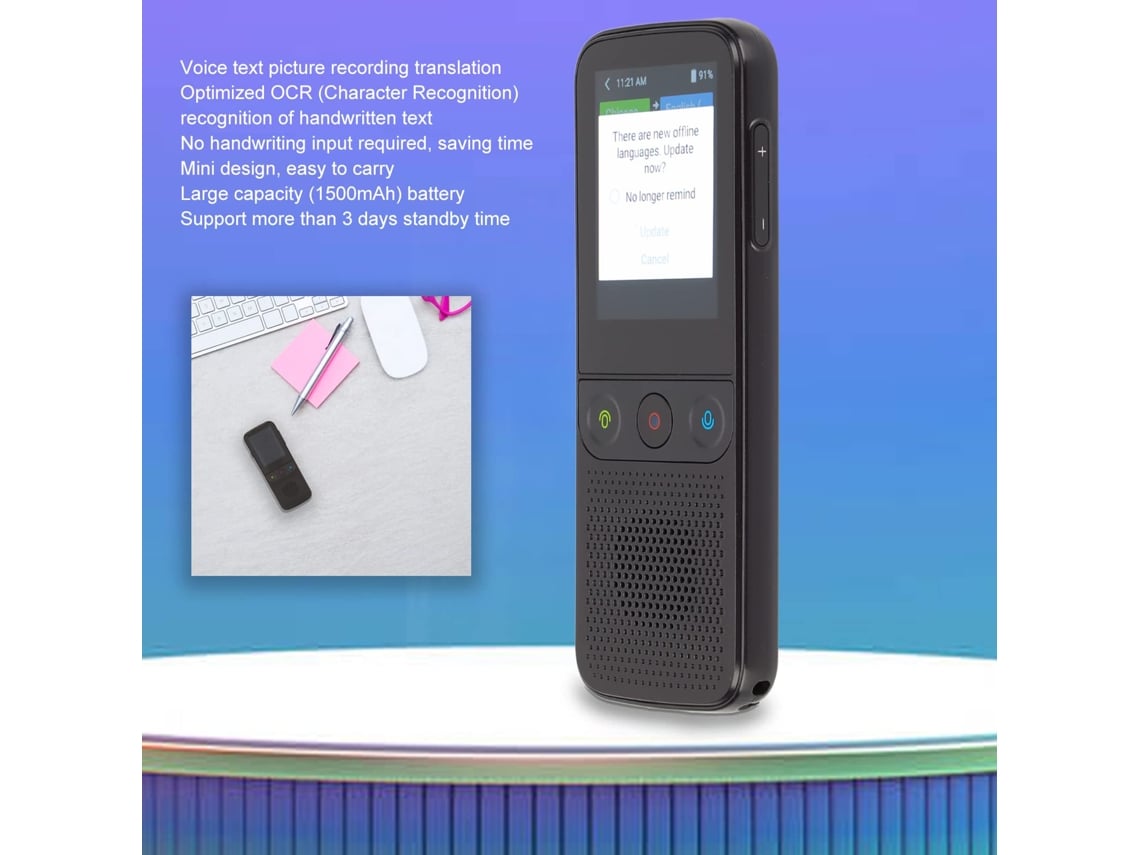 Dispositivo portátil tradutor de idiomas - dispositivo de tradução  multilíngue, dispositivo tradutor de voz instantânea bidirecional,  dispositivo