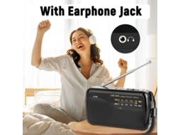 Rádio Fm/am Compacto e Portátil para Uso Externo Preto ZYBLSSBB