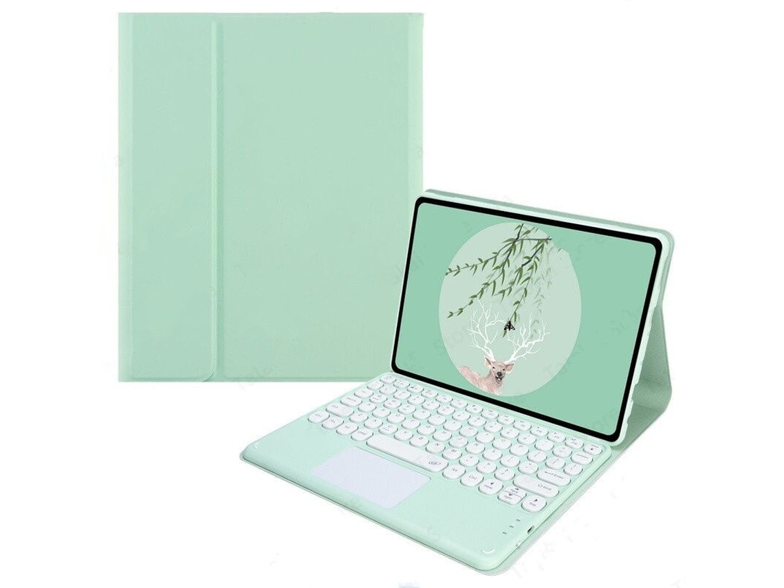 Elysve Capa Com Teclado Bluetooth Para Xiaomi Redmi Pad 2 11 ", Com Teclado Touch Bluetooth (verde Claro) (2025)