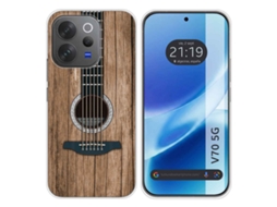 Capa Tumundosmartphone De Silicone Para Vivo V70 5g Com Estampa De Madeira 11 Desenhos