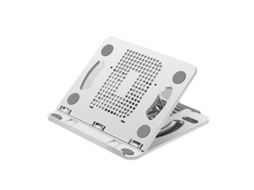 Suporte ajustável para laptop e tablet com resfriamento branco EOOCOO