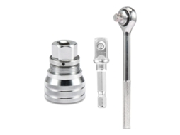 Chave de Soquete Universal Ajustável 10-19mm com Adaptador 3/8 | S/MARCA