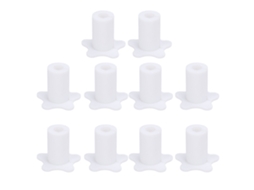 Conector Parede Cabo Satélite Silicone Branco 16mm