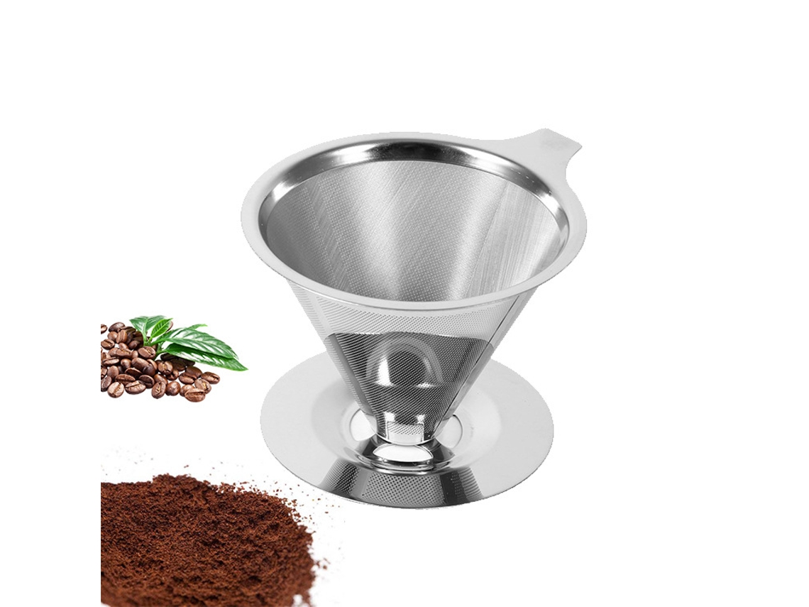 Filtro de café para despejar, filtro de café sem papel para gotejamento lento, cafeteira de aço inoxidável, Slowmoose manual reutilizável