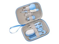 Primerox kit de Cuidados Infantil 8 Peças Higiene Bebê Termômetro Ferramentas Unhas Azul Portátil