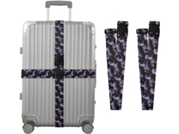Conjunto De 2 Cintas Bagagem Com Estampa Cavalo E Céu Estrelado Para Malas, Cintas De Viagem, Acessórios Para Cintos