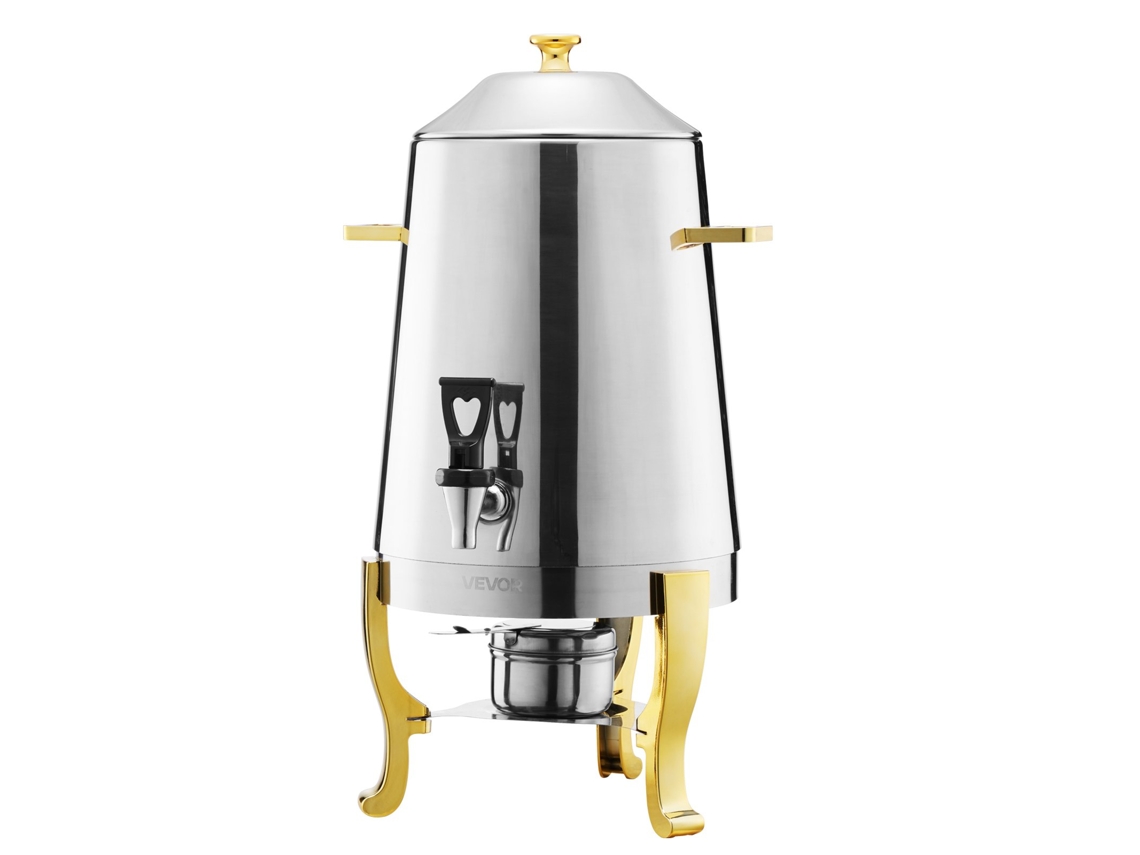 Dispenser De Bebidas Frias E Quentes De Aço Inoxidável 13 L Prata Vevor