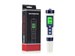 Testador Qualidade Água CHRUI 4 em 1 Ph Tds Ec Temp 0-9990ppm para Casa azul | CHRUI