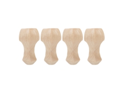 Peças De Pernas De Madeira Gravadas Para Móveis Mesa De Café Sofá Tv 12x6cm